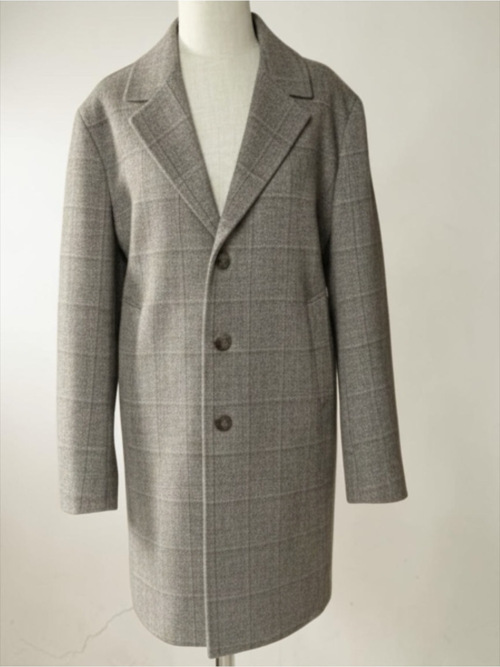 7 For All Mankind Plaid Coat Women XL Tailored Long Jacket Trench Tweed